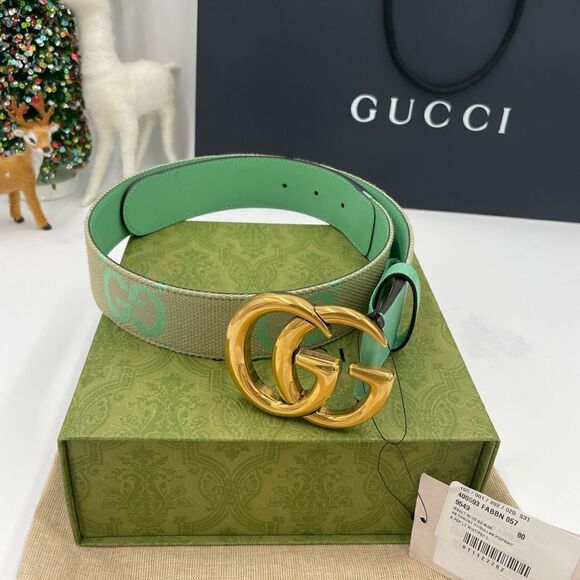 Women’s Gucci GG Supreme Marmont leather belt size 80 cm/32 inches made in Italy - Picture 1 of 3